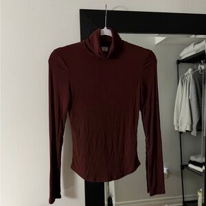 Sunday Best Maroon Long Sleeve Turtleneck